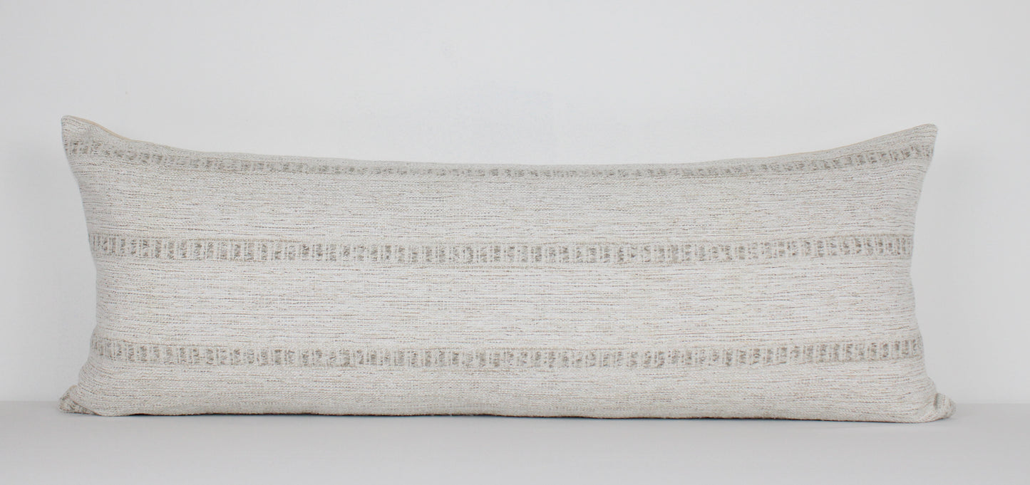 Stripe Fabric, Natural Cover Pillow